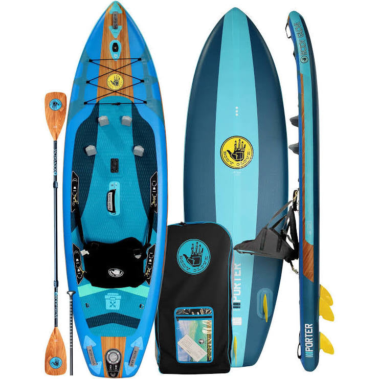 Body Glove Inflatable Stand Up Paddle Board Hybrid Kayak and SUP Surf Board Combo, For Sale
